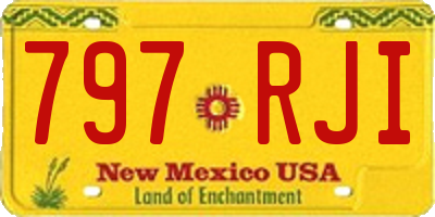 NM license plate 797RJI