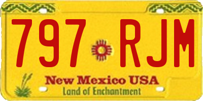 NM license plate 797RJM