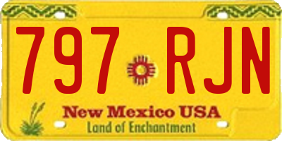 NM license plate 797RJN