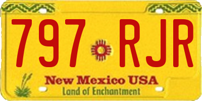 NM license plate 797RJR