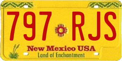 NM license plate 797RJS