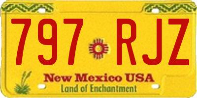 NM license plate 797RJZ