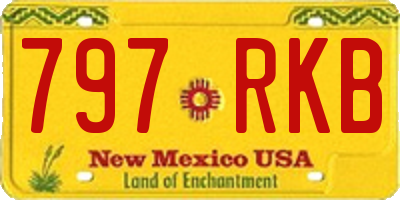 NM license plate 797RKB