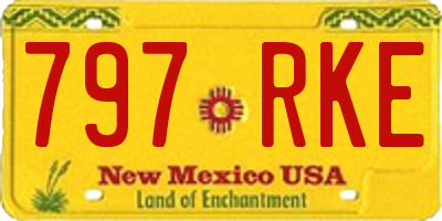 NM license plate 797RKE