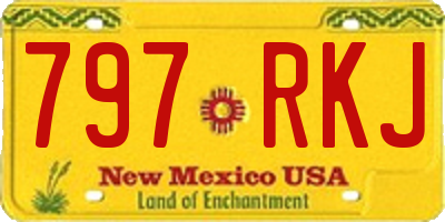 NM license plate 797RKJ