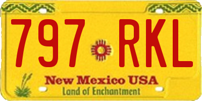 NM license plate 797RKL