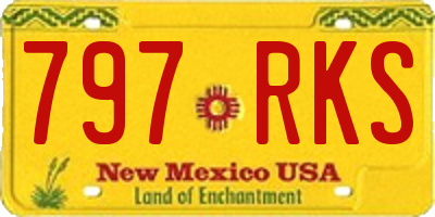 NM license plate 797RKS