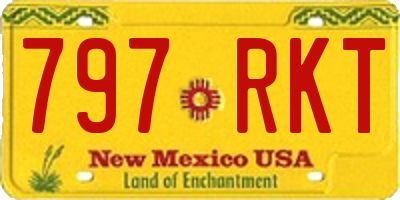 NM license plate 797RKT