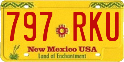 NM license plate 797RKU
