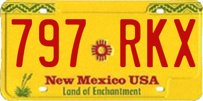 NM license plate 797RKX
