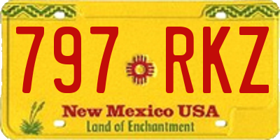 NM license plate 797RKZ