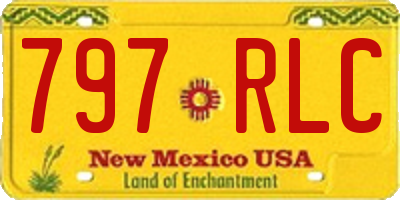 NM license plate 797RLC
