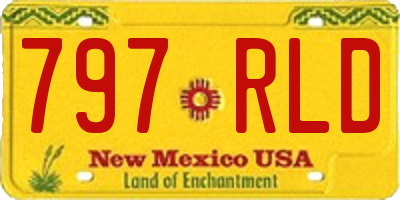 NM license plate 797RLD