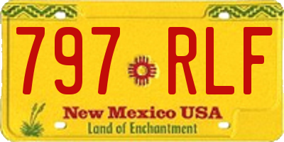 NM license plate 797RLF