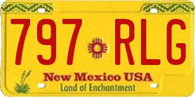 NM license plate 797RLG