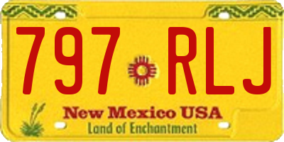NM license plate 797RLJ