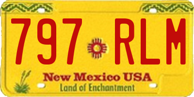 NM license plate 797RLM