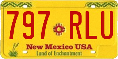NM license plate 797RLU