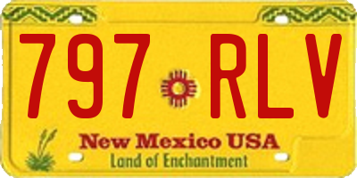 NM license plate 797RLV