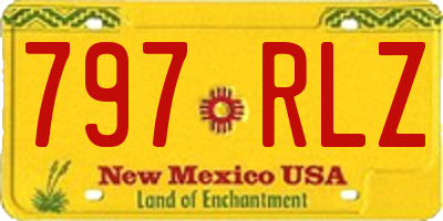 NM license plate 797RLZ