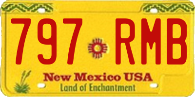 NM license plate 797RMB
