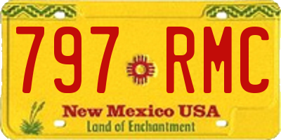 NM license plate 797RMC