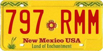 NM license plate 797RMM