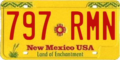 NM license plate 797RMN