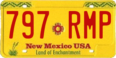 NM license plate 797RMP
