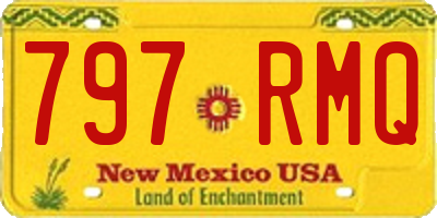 NM license plate 797RMQ