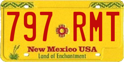 NM license plate 797RMT