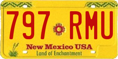 NM license plate 797RMU