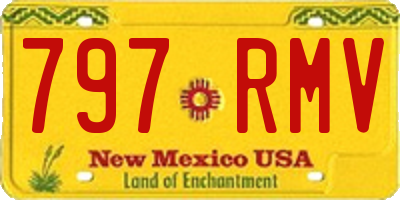 NM license plate 797RMV