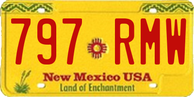NM license plate 797RMW