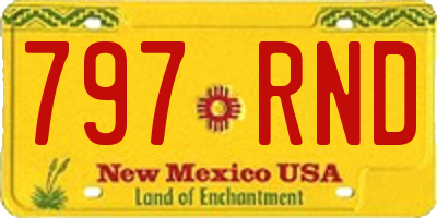 NM license plate 797RND