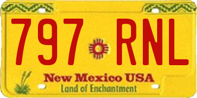 NM license plate 797RNL