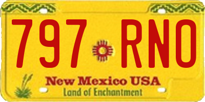 NM license plate 797RNO