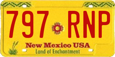 NM license plate 797RNP