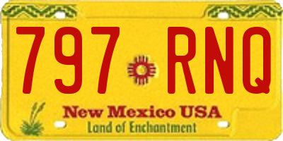 NM license plate 797RNQ