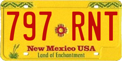 NM license plate 797RNT