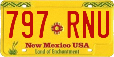 NM license plate 797RNU