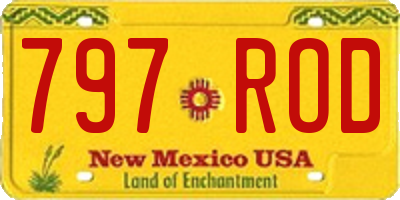 NM license plate 797ROD