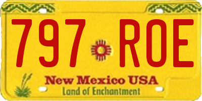 NM license plate 797ROE