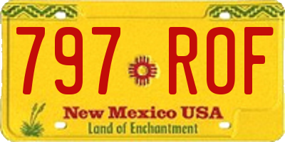 NM license plate 797ROF