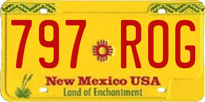 NM license plate 797ROG