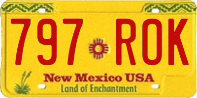 NM license plate 797ROK