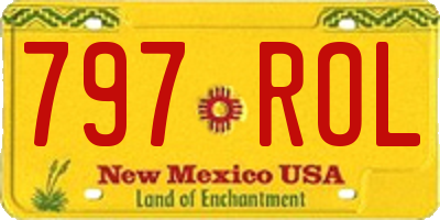 NM license plate 797ROL