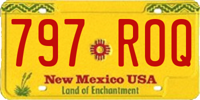 NM license plate 797ROQ
