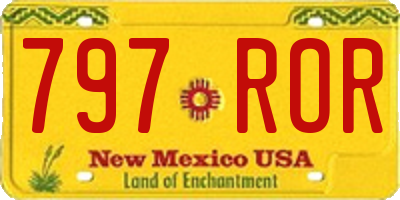 NM license plate 797ROR