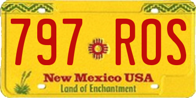 NM license plate 797ROS